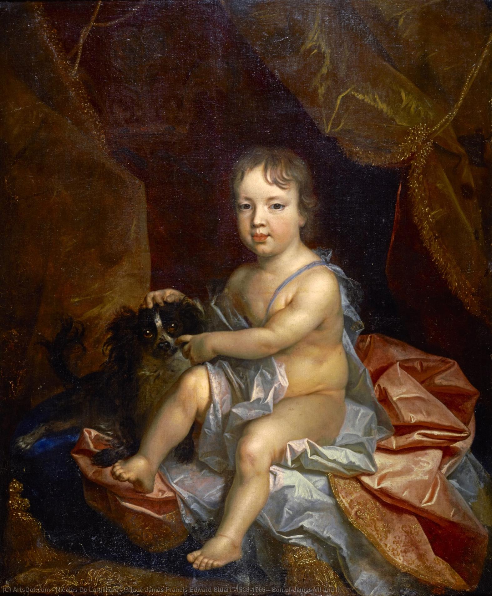 Wikioo.org - The Encyclopedia of Fine Arts - Painting, Artwork by Nicolas De Largillière - Prince James Francis Edward Stuart (1688–1766), Son of James VII and II