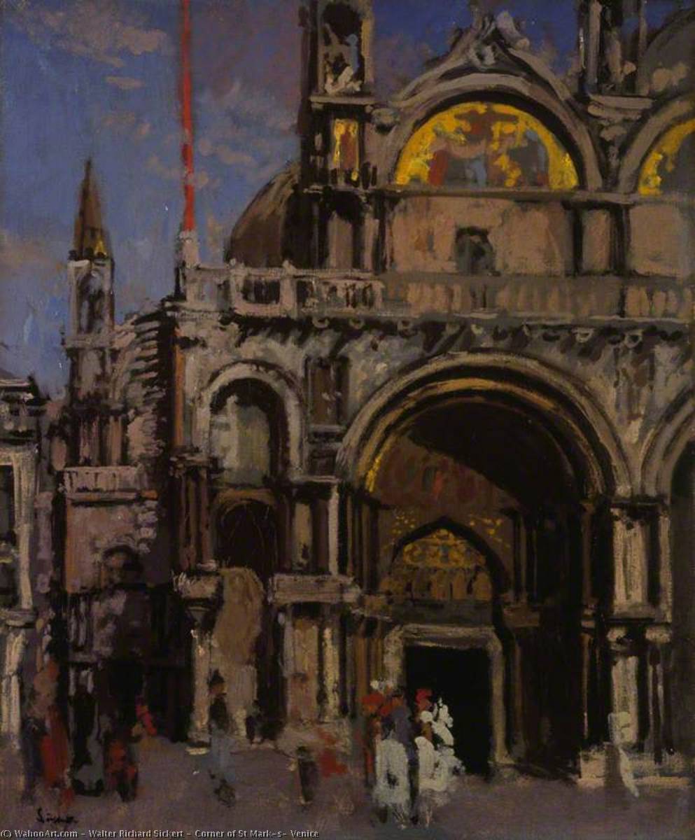 Wikioo.org - The Encyclopedia of Fine Arts - Painting, Artwork by Walter Richard Sickert - Corner of St Mark's, Venice