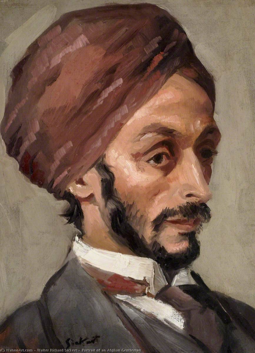Wikioo.org - The Encyclopedia of Fine Arts - Painting, Artwork by Walter Richard Sickert - Portrait of an Afghan Gentleman