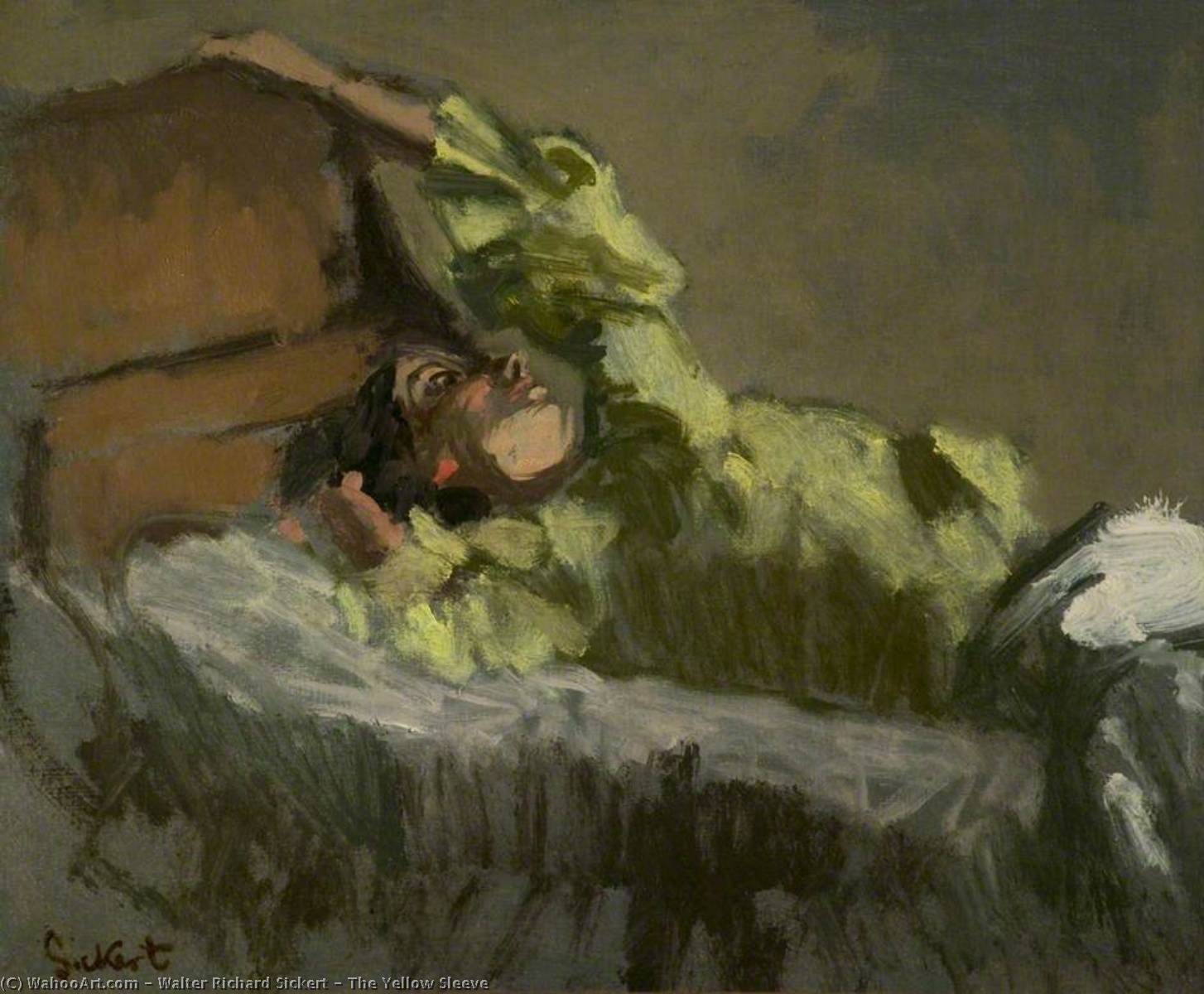 Wikioo.org - The Encyclopedia of Fine Arts - Painting, Artwork by Walter Richard Sickert - The Yellow Sleeve