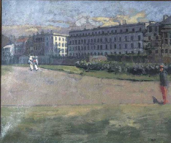 Wikioo.org - The Encyclopedia of Fine Arts - Painting, Artwork by Walter Richard Sickert - Vue de l'Hôtel Royal (Plage de Dieppe)
