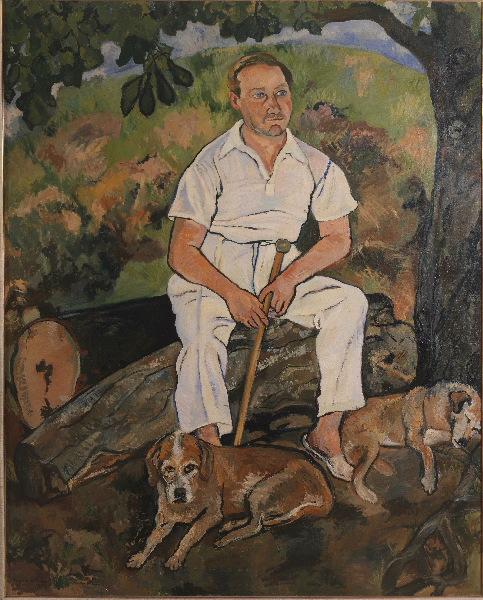 Wikioo.org - The Encyclopedia of Fine Arts - Painting, Artwork by Suzanne Valadon - André Utter et ses chiens