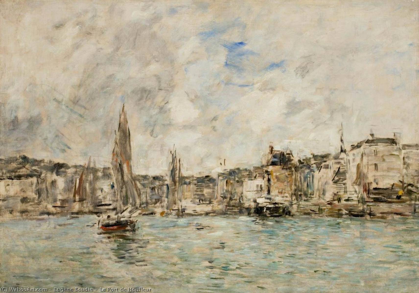Wikioo.org - The Encyclopedia of Fine Arts - Painting, Artwork by Eugène Louis Boudin - Le Port de Honfleur