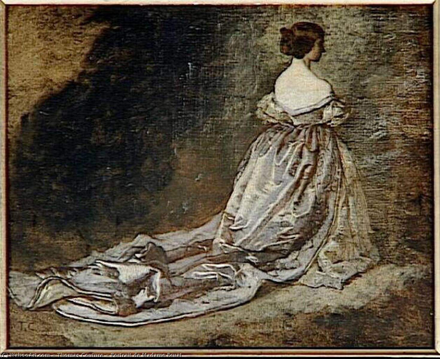 WikiOO.org - Encyclopedia of Fine Arts - Lukisan, Artwork Thomas Couture - Portrait de Madame Bruat