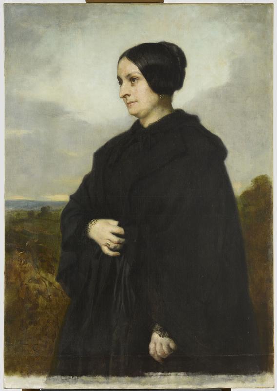 Wikioo.org - The Encyclopedia of Fine Arts - Painting, Artwork by Thomas Couture - Portrait de Madame La Rivière (Titre d'usage)