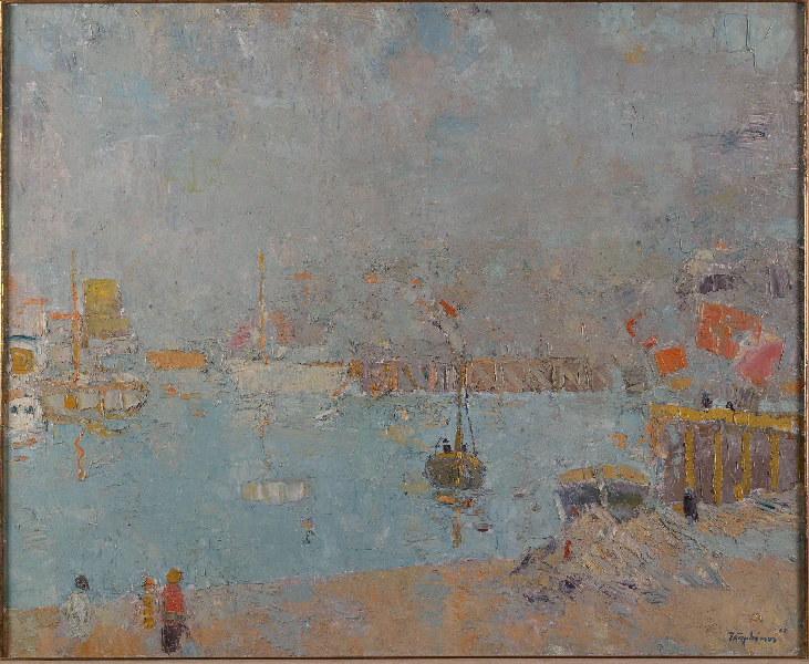 Wikioo.org - The Encyclopedia of Fine Arts - Painting, Artwork by Jacques Truphemus - Dieppe au matin Le Port de Dieppe