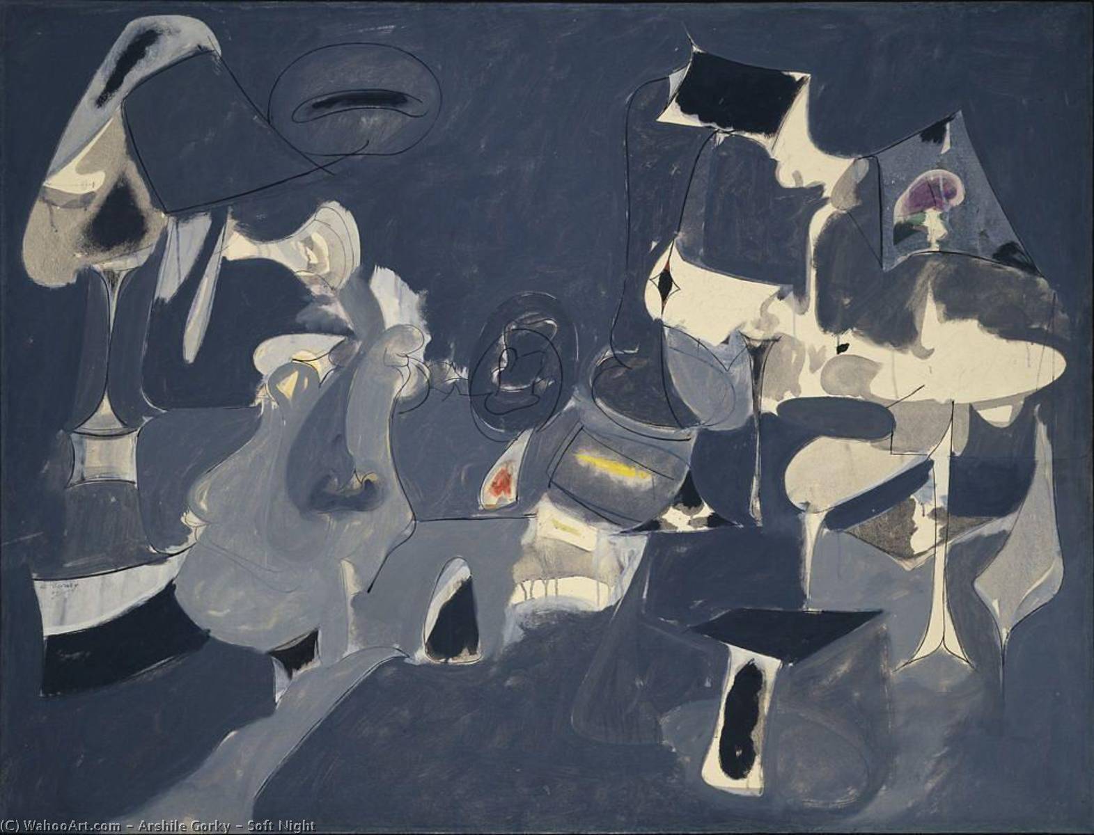WikiOO.org - Encyclopedia of Fine Arts - Maleri, Artwork Arshile Gorky - Soft Night