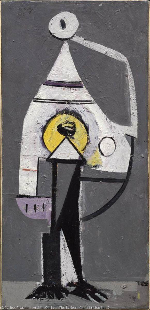 WikiOO.org - 백과 사전 - 회화, 삽화 Arshile Gorky - The Barber (Composition No. 5)