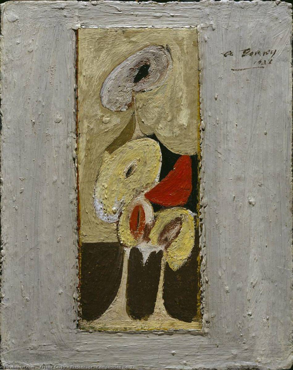 WikiOO.org - 백과 사전 - 회화, 삽화 Arshile Gorky - Personnage (Composition No. 2)