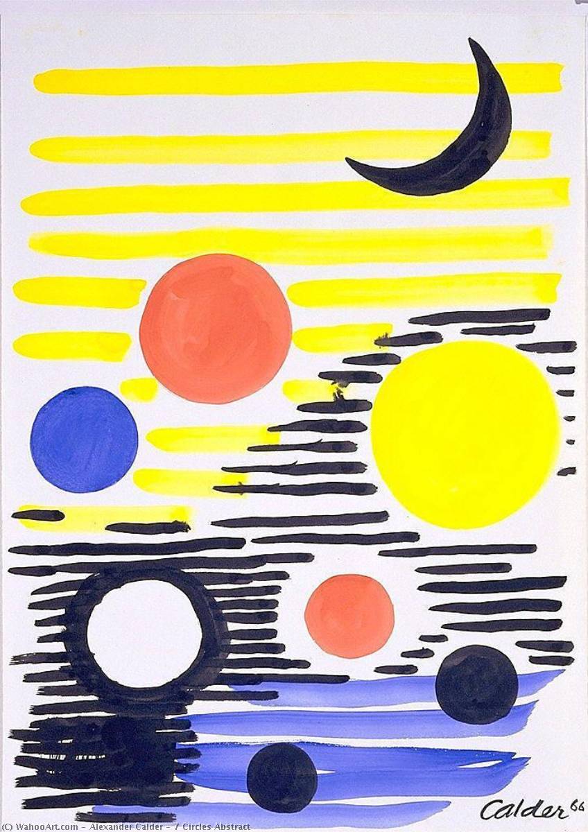 WikiOO.org - Encyclopedia of Fine Arts - Maľba, Artwork Alexander Milne Calder - 7 Circles Abstract