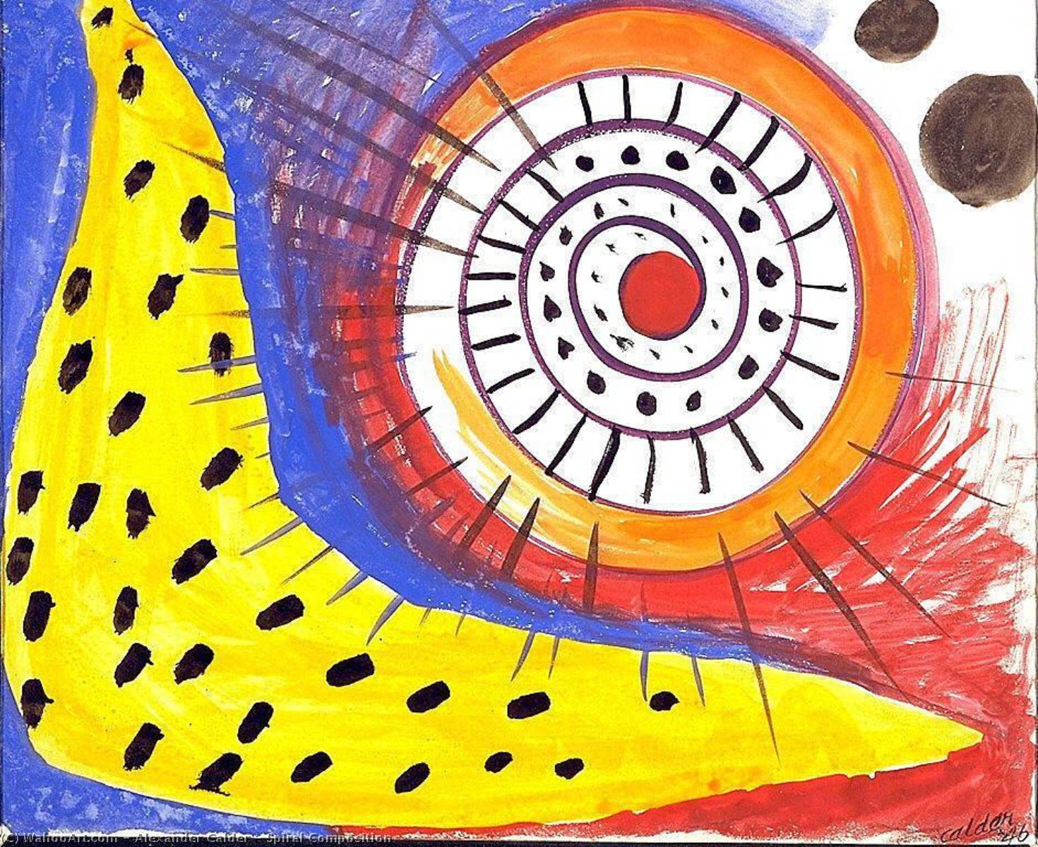 WikiOO.org - אנציקלופדיה לאמנויות יפות - ציור, יצירות אמנות Alexander Milne Calder - Spiral Composition