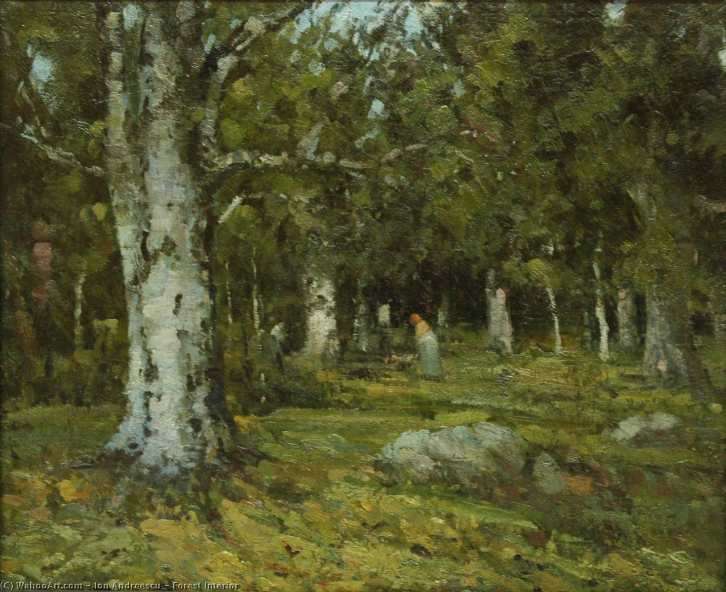 Wikioo.org - The Encyclopedia of Fine Arts - Painting, Artwork by Ion Andreescu - Forest Interior
