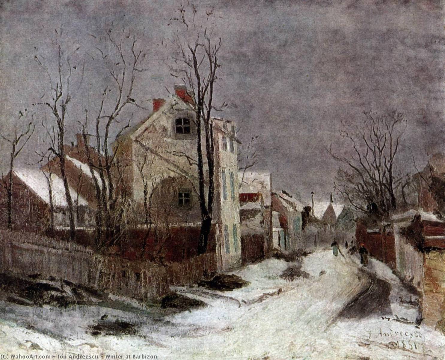 Wikioo.org - The Encyclopedia of Fine Arts - Painting, Artwork by Ion Andreescu - Winter at Barbizon