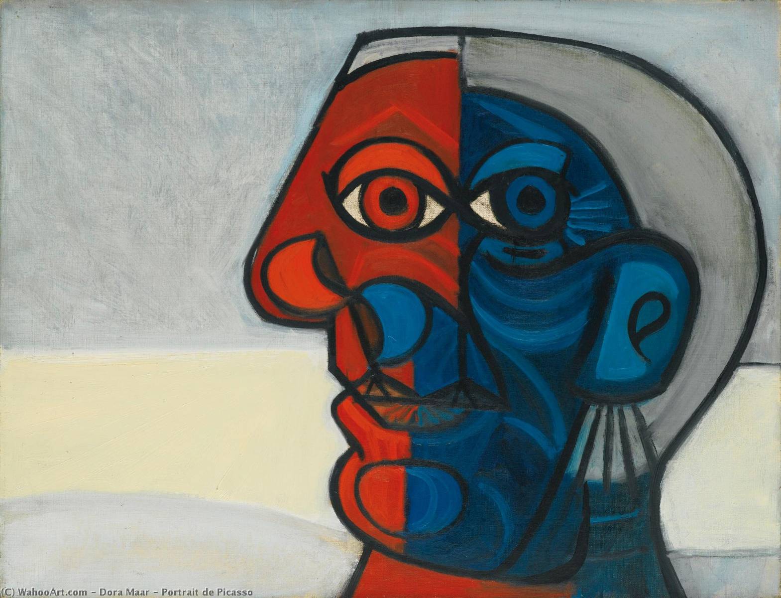WikiOO.org - Enciklopedija likovnih umjetnosti - Slikarstvo, umjetnička djela Dora Maar - Portrait de Picasso