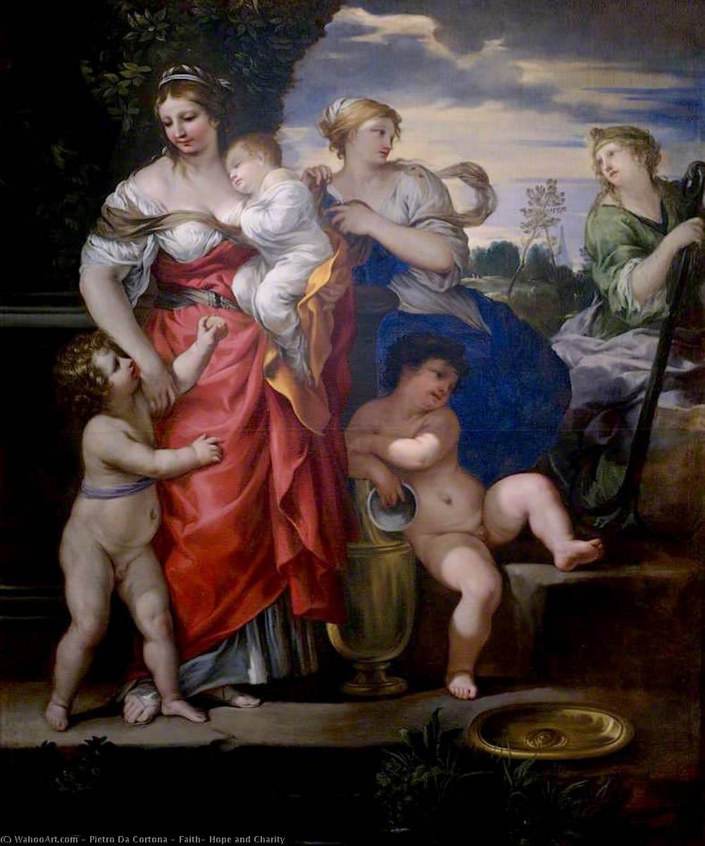 Wikioo.org - The Encyclopedia of Fine Arts - Painting, Artwork by Pietro Da Cortona - Faith, Hope and Charity