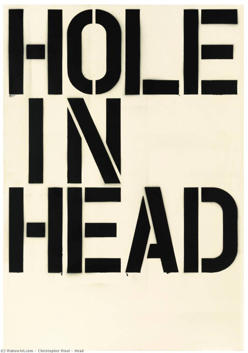 Wikioo.org - The Encyclopedia of Fine Arts - Painting, Artwork by Christopher Wool - Head