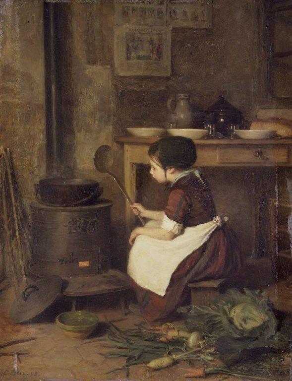Wikioo.org - The Encyclopedia of Fine Arts - Painting, Artwork by Edouard Frère - The Little Cook