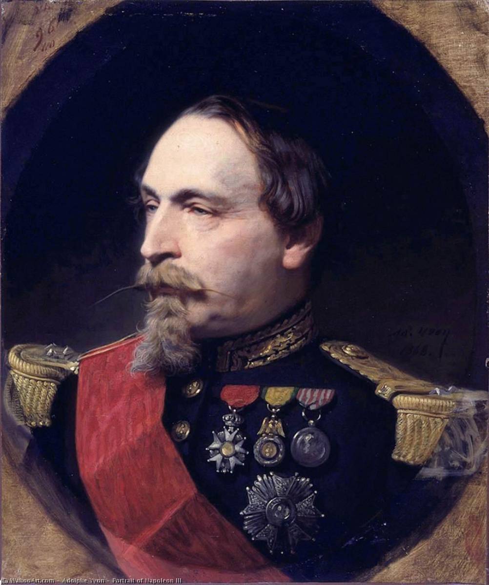 Wikioo.org - The Encyclopedia of Fine Arts - Painting, Artwork by Adolphe Yvon - Portrait of Napoleon III