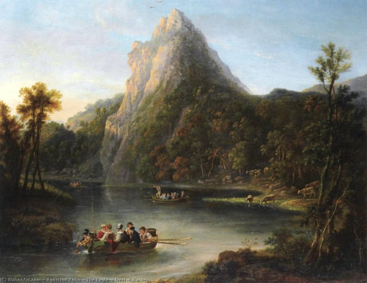 Wikioo.org - The Encyclopedia of Fine Arts - Painting, Artwork by Agostino Aglio - The Eagle's Nest,Killarney