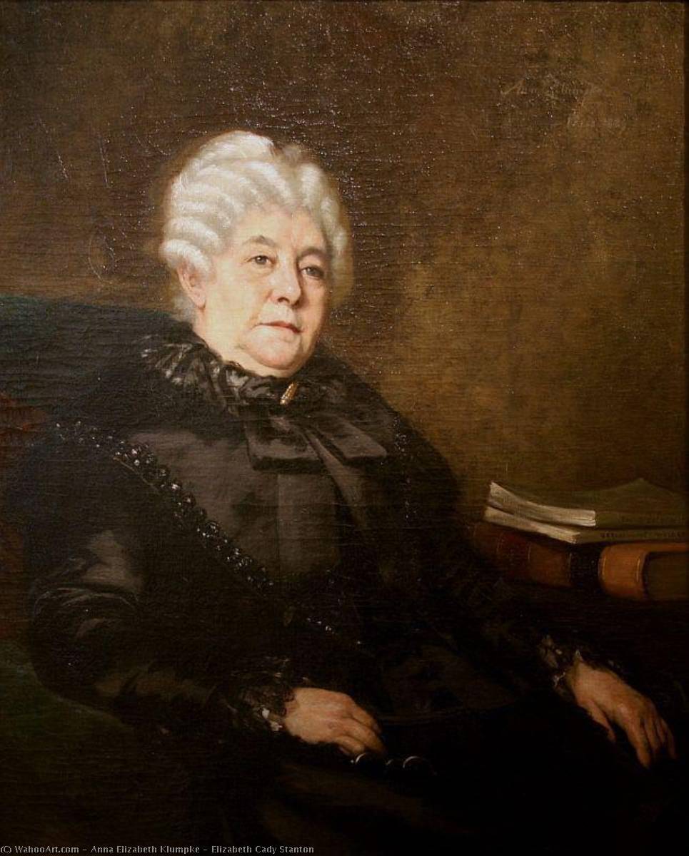 Wikioo.org - The Encyclopedia of Fine Arts - Painting, Artwork by Anna Elizabeth Klumpke - Elizabeth Cady Stanton
