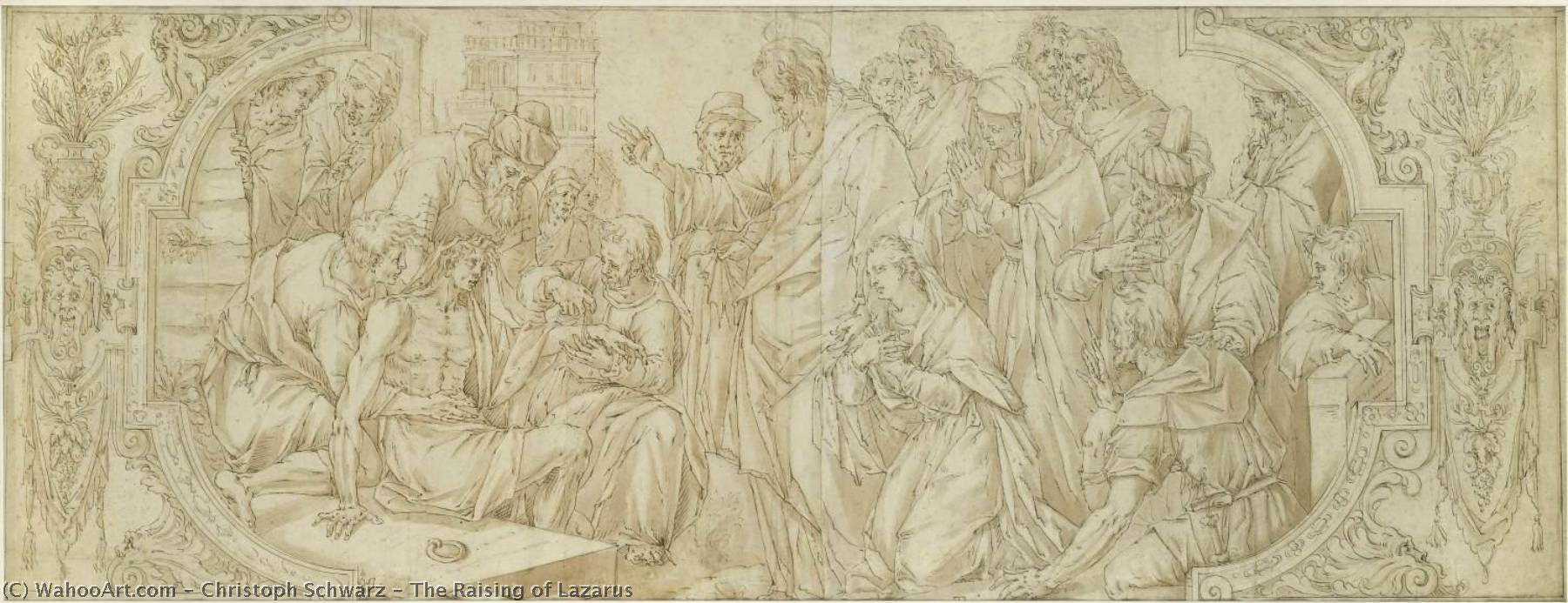 WikiOO.org - Güzel Sanatlar Ansiklopedisi - Resim, Resimler Christoph Schwarz - The Raising of Lazarus