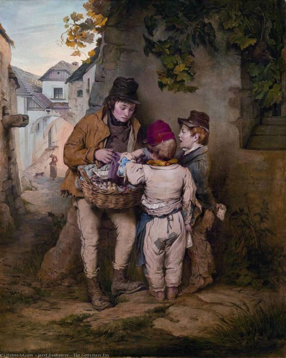 Wikioo.org - The Encyclopedia of Fine Arts - Painting, Artwork by Josef Franz Danhauser - The Gottscheer Boy