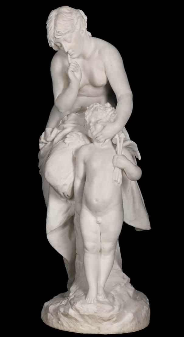 Wikioo.org - The Encyclopedia of Fine Arts - Painting, Artwork by Gustav Heinrich Eberlein - Venus Reprimanding Cupid