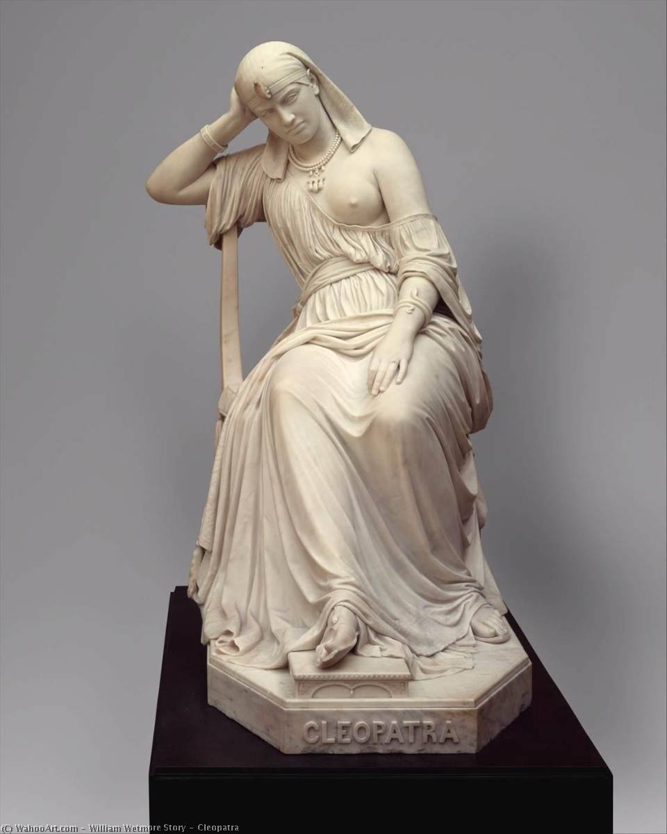 Wikioo.org - The Encyclopedia of Fine Arts - Painting, Artwork by William Wetmore Story - Cleopatra