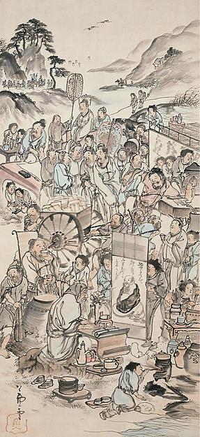 Wikioo.org - The Encyclopedia of Fine Arts - Painting, Artwork by Nagasawa Rosetsu - Drinking Festival of the Eight Immortals
