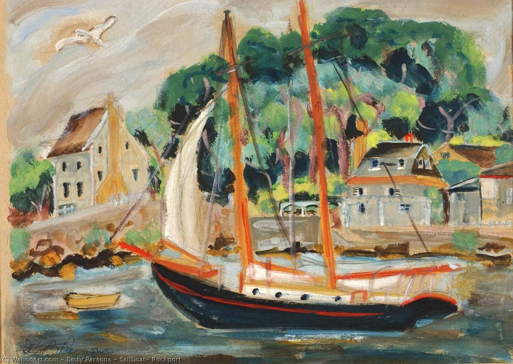 Wikioo.org – L'Enciclopedia delle Belle Arti - Pittura, Opere di Betty Parsons - Barca a vela , Rockport