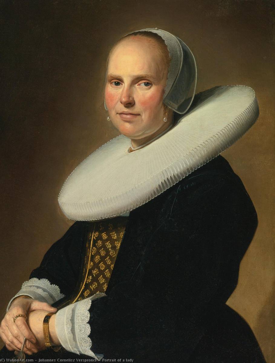 Wikioo.org - The Encyclopedia of Fine Arts - Painting, Artwork by Jan Cornelisz Verspronck - Portrait of a lady