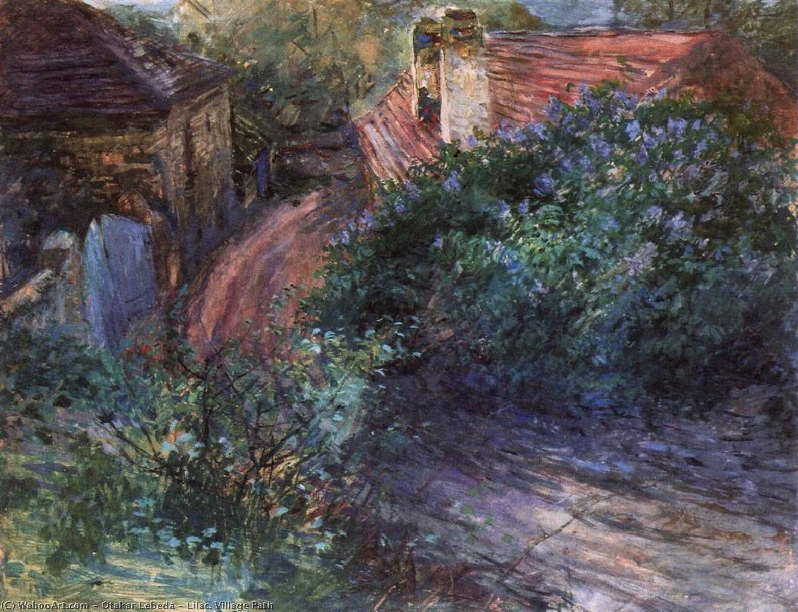 Wikioo.org - The Encyclopedia of Fine Arts - Painting, Artwork by Otakar Lebeda - Lilac. Village Path