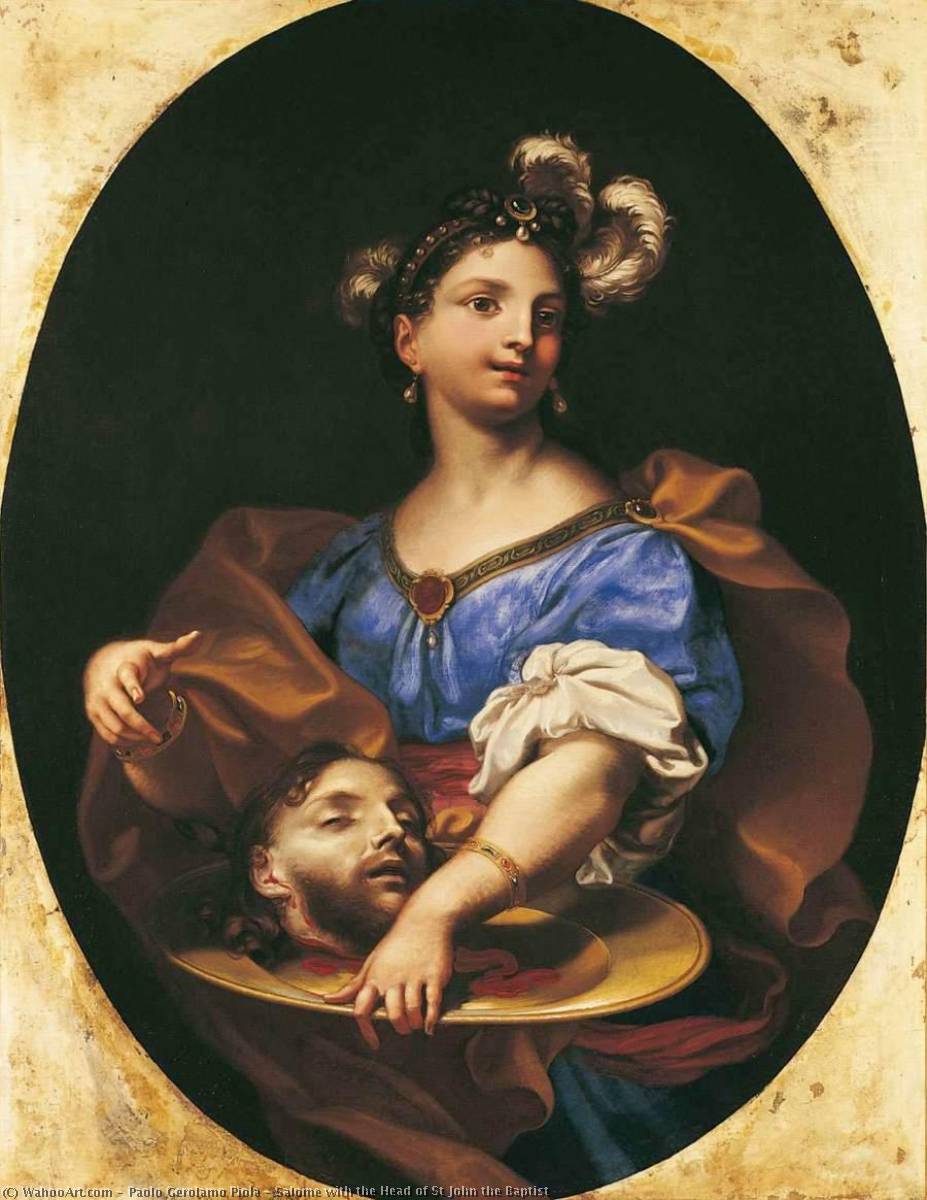 Wikioo.org - The Encyclopedia of Fine Arts - Painting, Artwork by Paolo Gerolamo Piola - Salome with the Head of St John the Baptist
