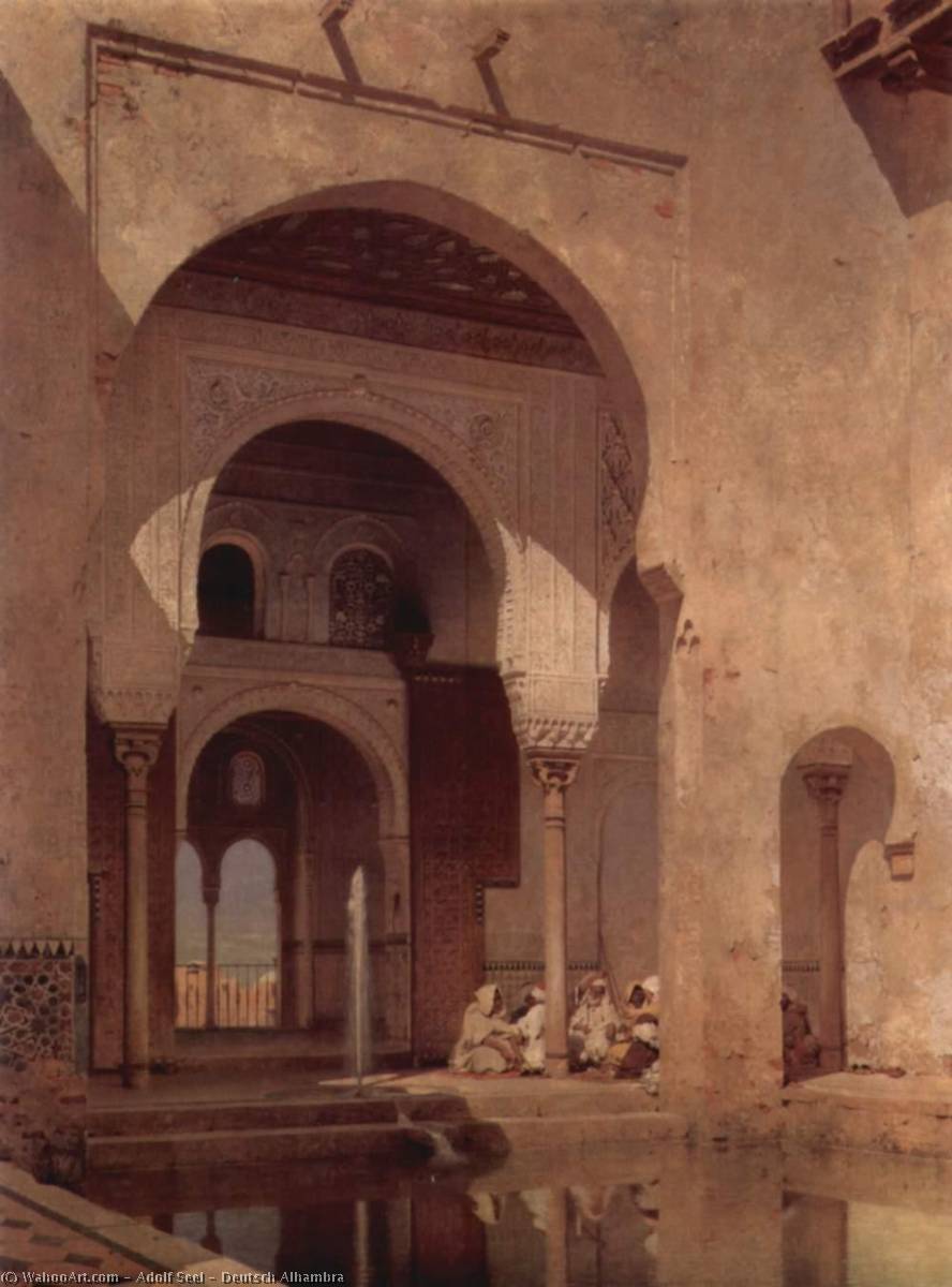 Wikioo.org - The Encyclopedia of Fine Arts - Painting, Artwork by Adolf Seel - Deutsch Alhambra