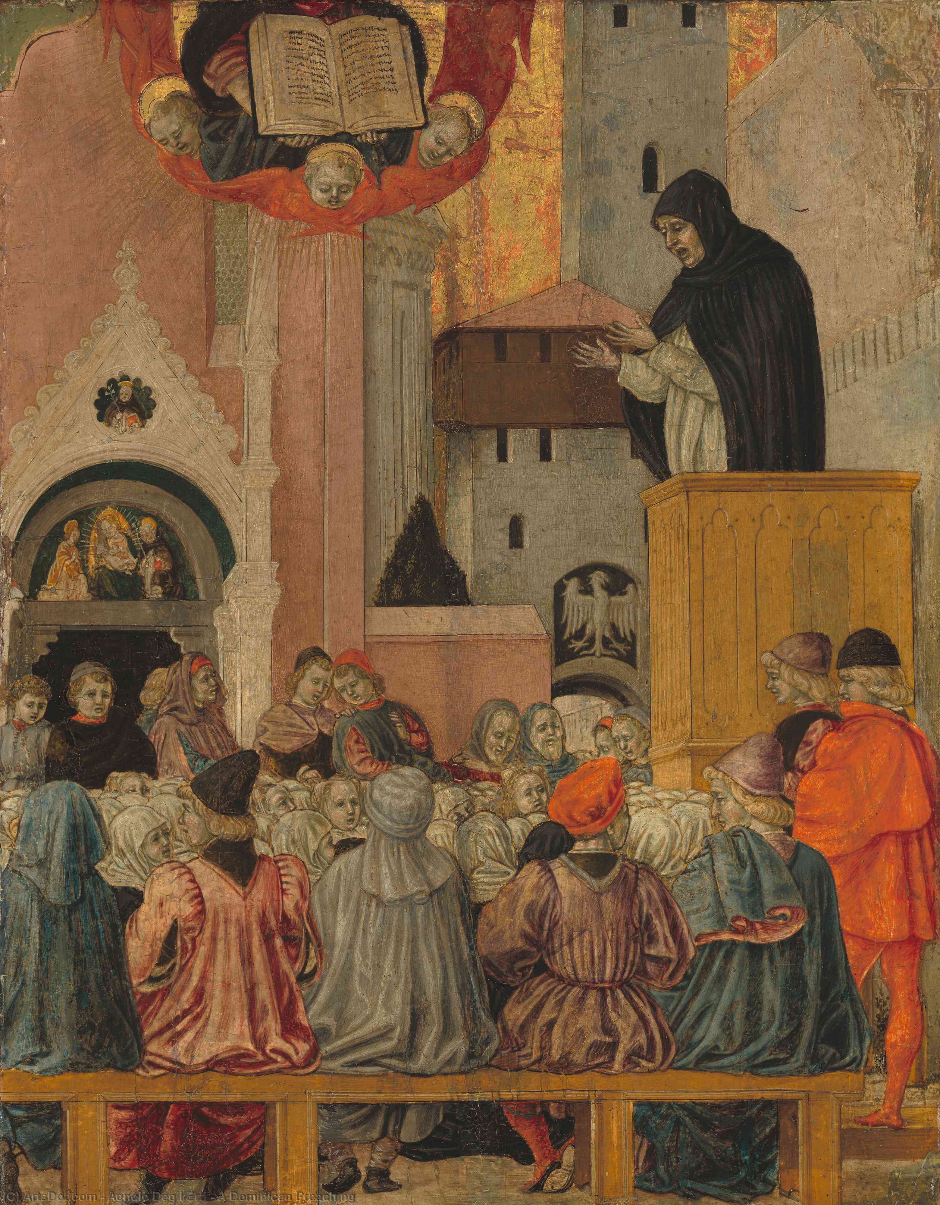 WikiOO.org - Encyclopedia of Fine Arts - Maleri, Artwork Agnolo Degli Erri - A Dominican Preaching