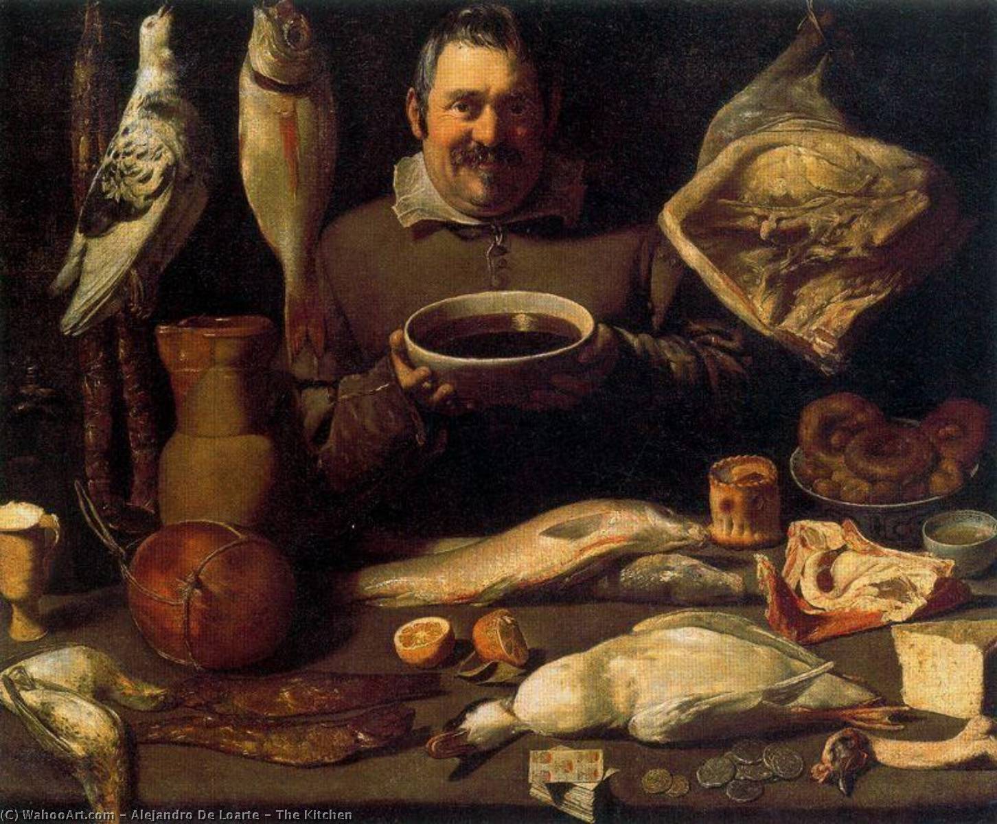 Wikioo.org - The Encyclopedia of Fine Arts - Painting, Artwork by Alejandro De Loarte - The Kitchen