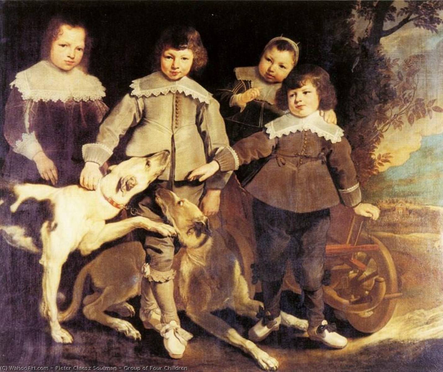 Wikioo.org – La Enciclopedia de las Bellas Artes - Pintura, Obras de arte de Pieter Claesz Soutman - grupo de cuatro niños
