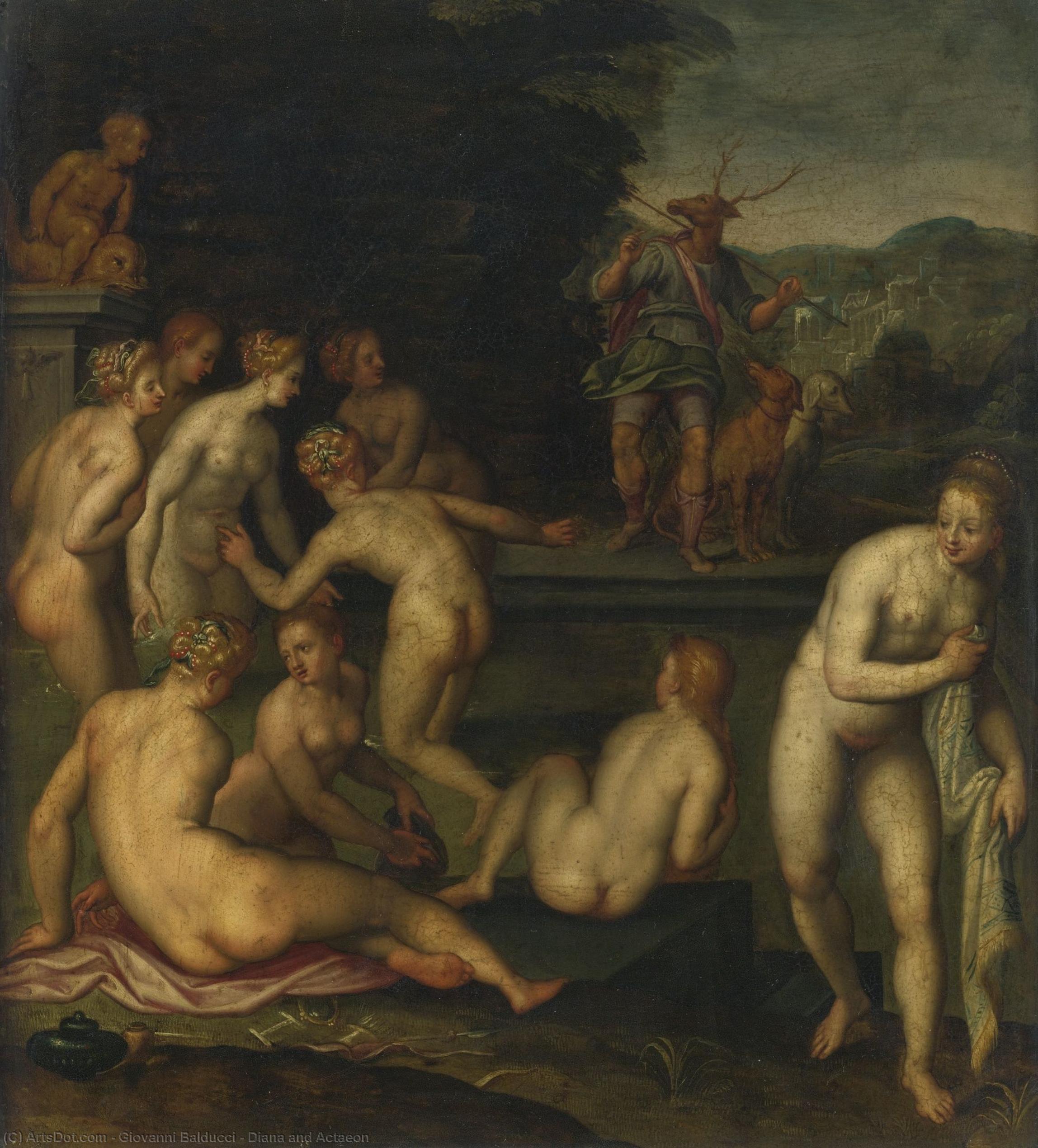 Wikioo.org - The Encyclopedia of Fine Arts - Painting, Artwork by Giovanni Balducci - Diana and Actaeon