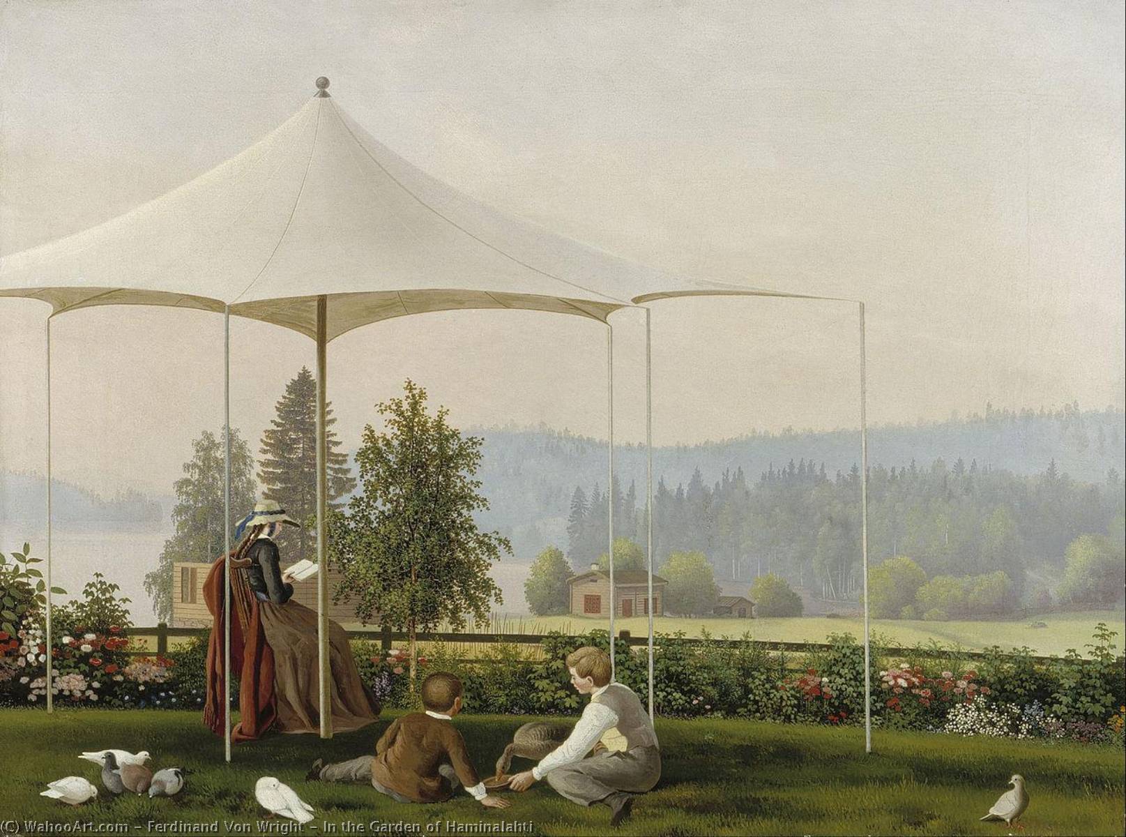 Wikioo.org - The Encyclopedia of Fine Arts - Painting, Artwork by Ferdinand Von Wright - In the Garden of Haminalahti