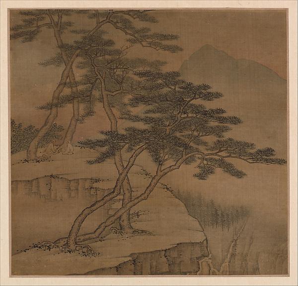 Wikioo.org - The Encyclopedia of Fine Arts - Painting, Artwork by Gao Cen - 清 高岑 擬古山水圖 冊 絹本 Landscapes in the styles of old masters