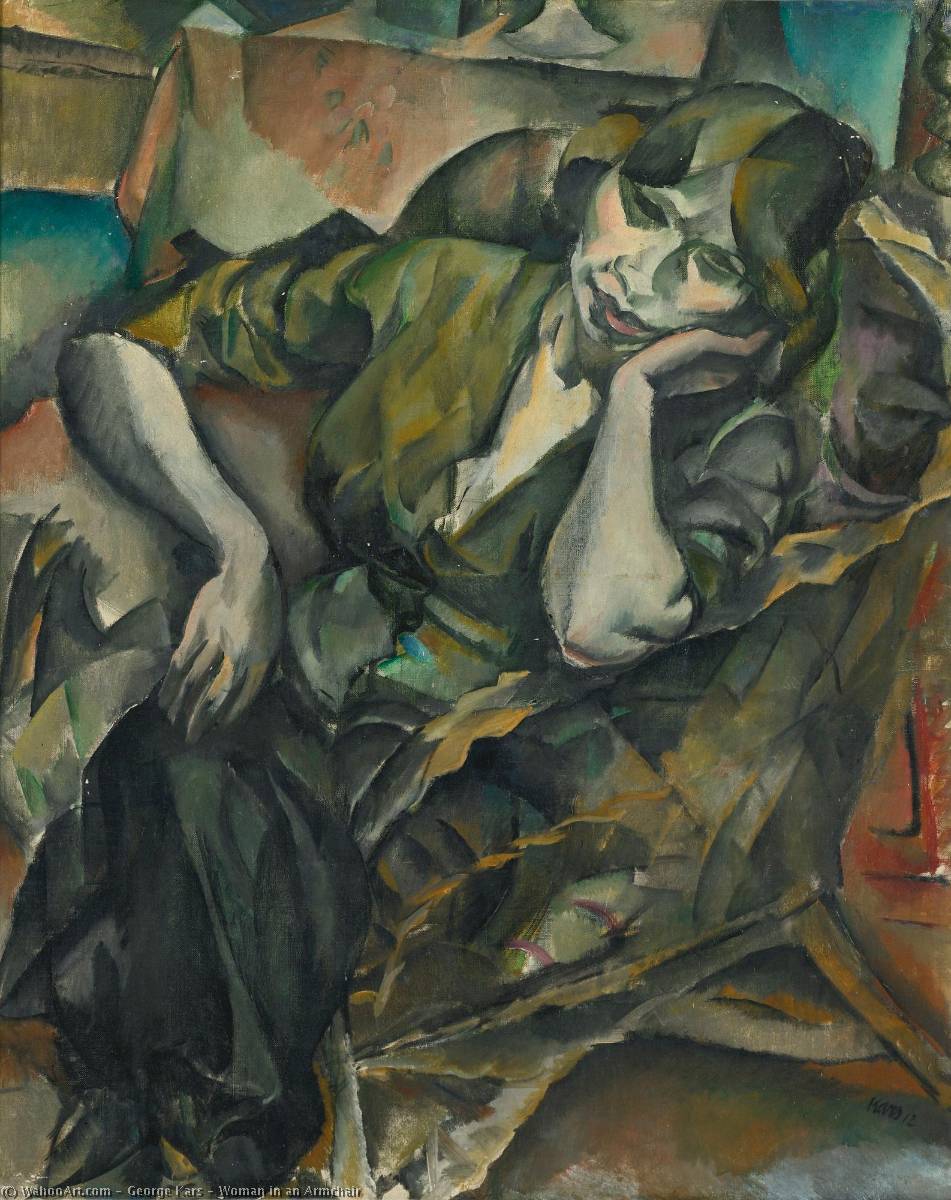 Wikioo.org - The Encyclopedia of Fine Arts - Painting, Artwork by George Kars - Woman in an Armchair