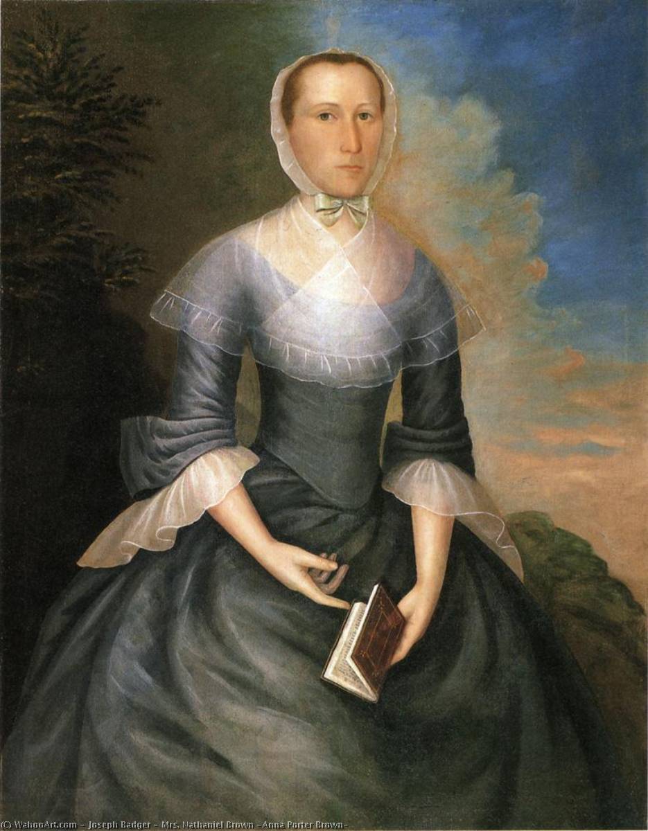 Wikioo.org - The Encyclopedia of Fine Arts - Painting, Artwork by Joseph Badger - Mrs. Nathaniel Brown (Anna Porter Brown)