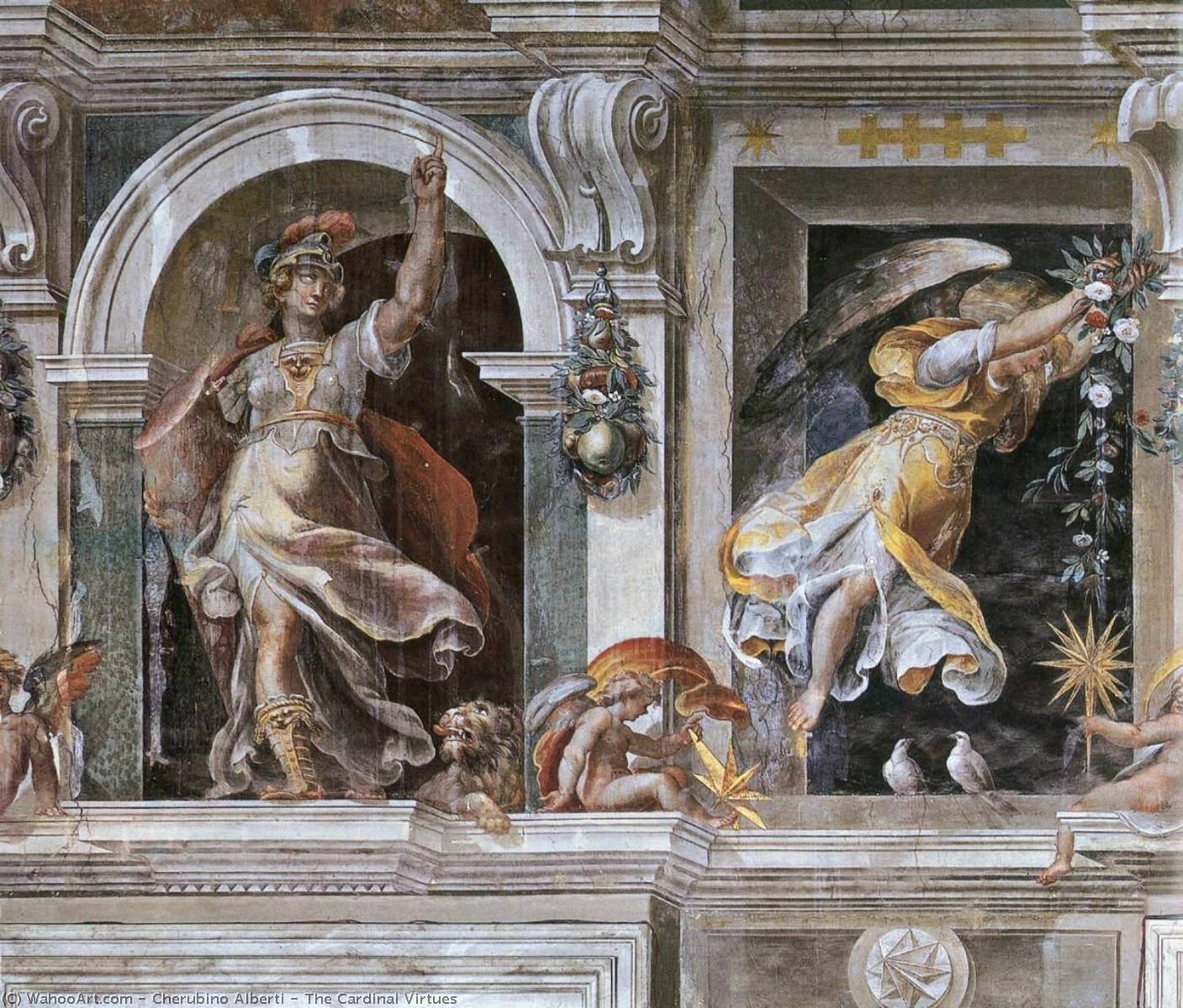 Wikioo.org - The Encyclopedia of Fine Arts - Painting, Artwork by Cherubino Alberti - The Cardinal Virtues