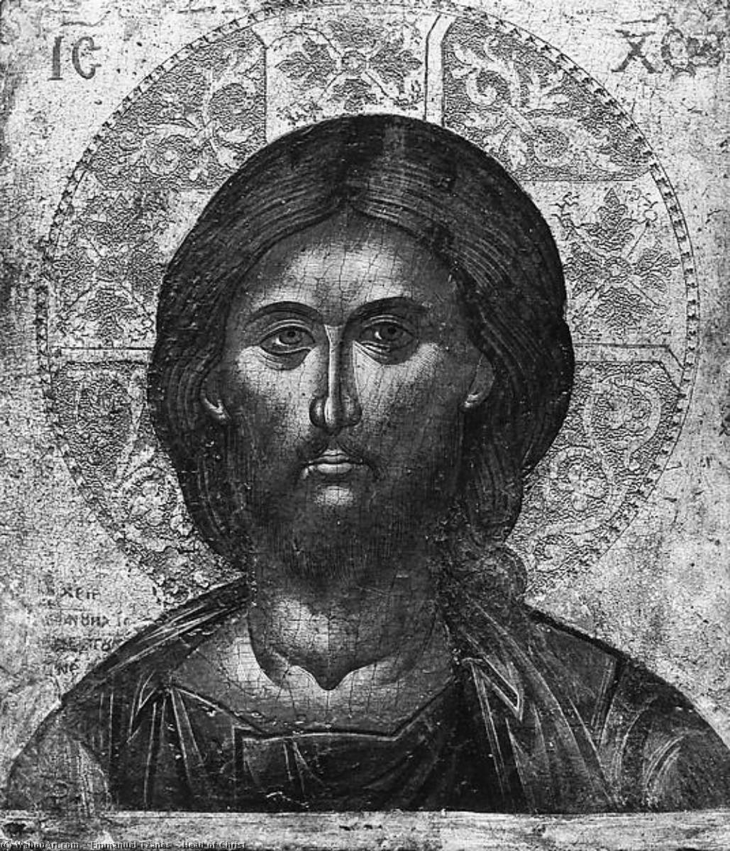 Wikioo.org - The Encyclopedia of Fine Arts - Painting, Artwork by Emmanuel Tzanès - Head of Christ