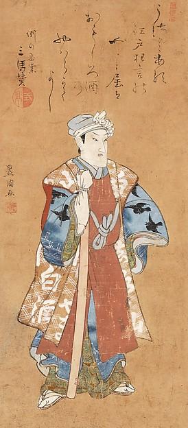 Wikioo.org - The Encyclopedia of Fine Arts - Painting, Artwork by Utagawa Toyokuni I - Bandō Mitsugorō II as Shinbei in the Kabuki Play Sukeroku