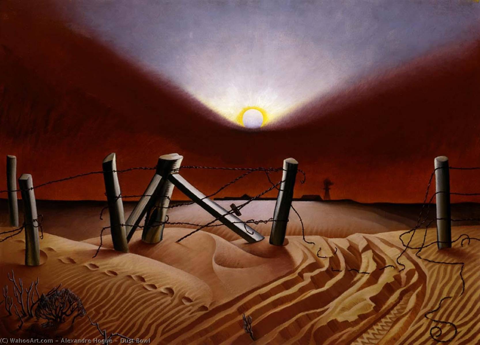 Wikioo.org - The Encyclopedia of Fine Arts - Painting, Artwork by Alexandre Hogue - Dust Bowl