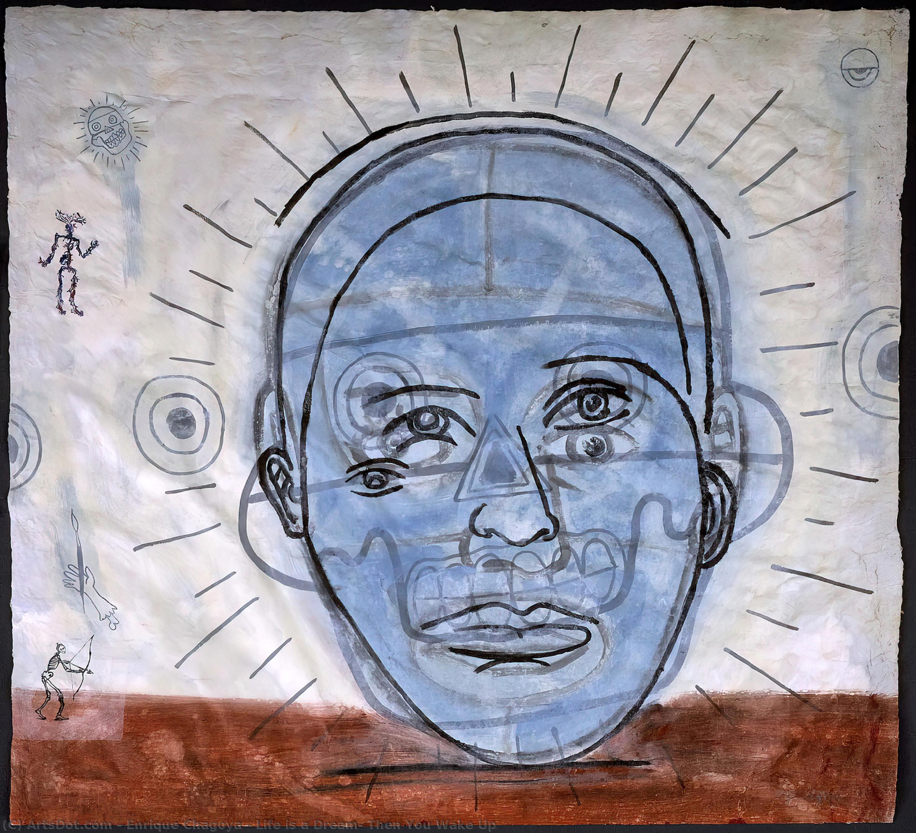 WikiOO.org - Енциклопедия за изящни изкуства - Живопис, Произведения на изкуството Enrique Chagoya - Life is a Dream, Then You Wake Up