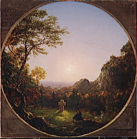 Wikioo.org - The Encyclopedia of Fine Arts - Painting, Artwork by Thomas Cole - LA CROIX DANS LA SOLITUDE