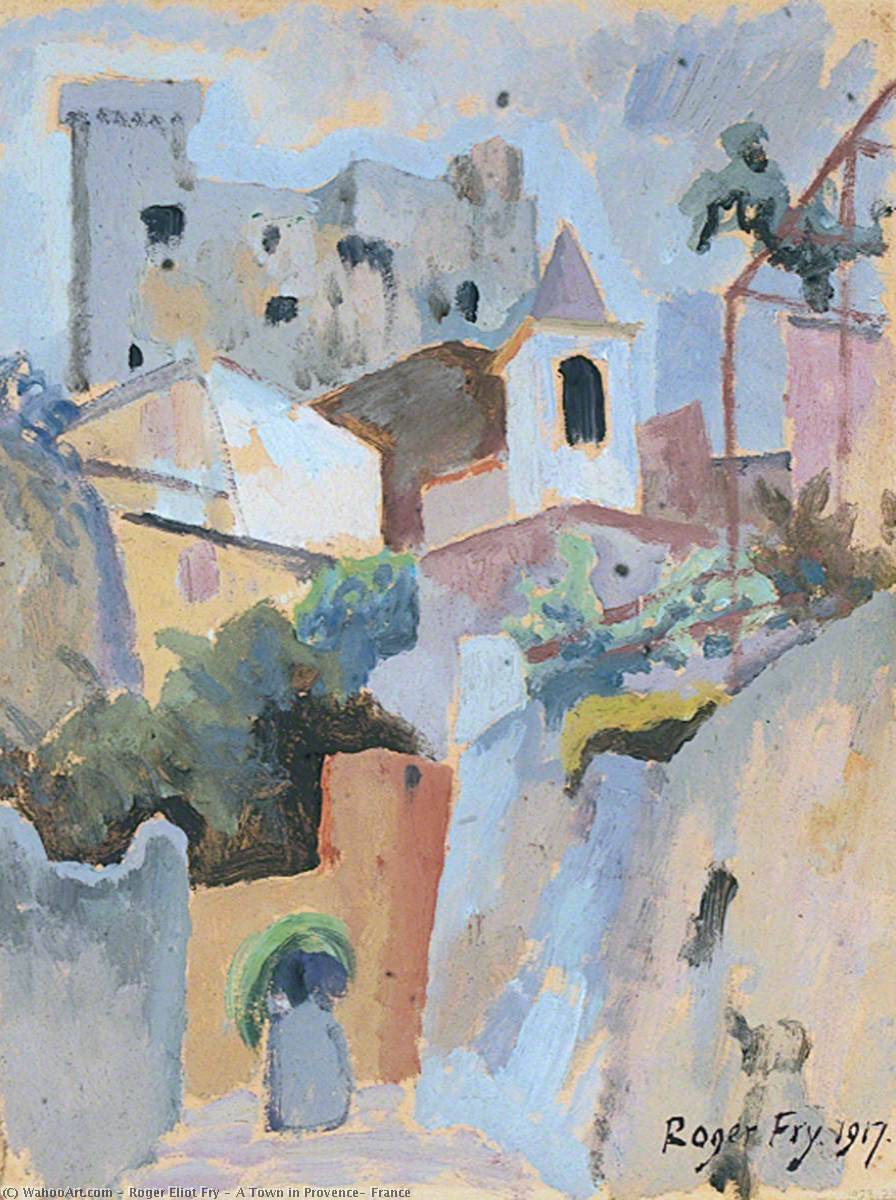 Wikioo.org - The Encyclopedia of Fine Arts - Painting, Artwork by Roger Eliot Fry - A Town in Provence, France