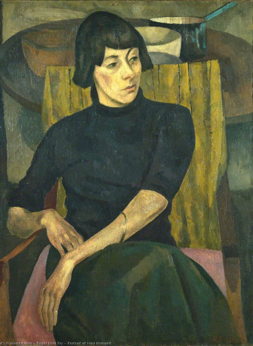 WikiOO.org - Encyclopedia of Fine Arts - Lukisan, Artwork Roger Eliot Fry - Portrait of Nina Hamnett